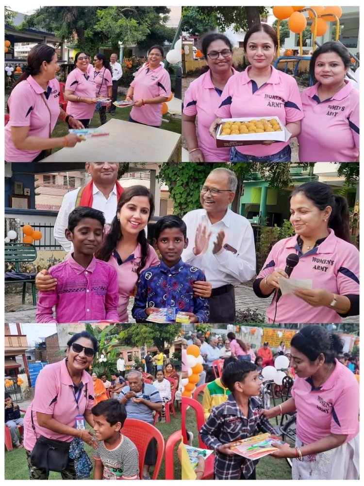 विमेंस आर्मी ट्रस्ट ने झुग्गी बस्ती के 50 बच्चों के साथ सेलिब्रेट किया दीपावली उत्सव