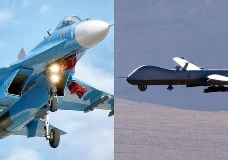 रूसी जेट से टकराकर अमेरिकी ड्रोन के उड़े परखचे, US तमतमाया