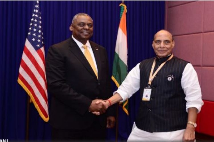 राजनाथ  ने अमेरिकी रक्षा मंत्री लॉयड ऑस्टिन से विभिन्न मुद्दों पर चर्चा की